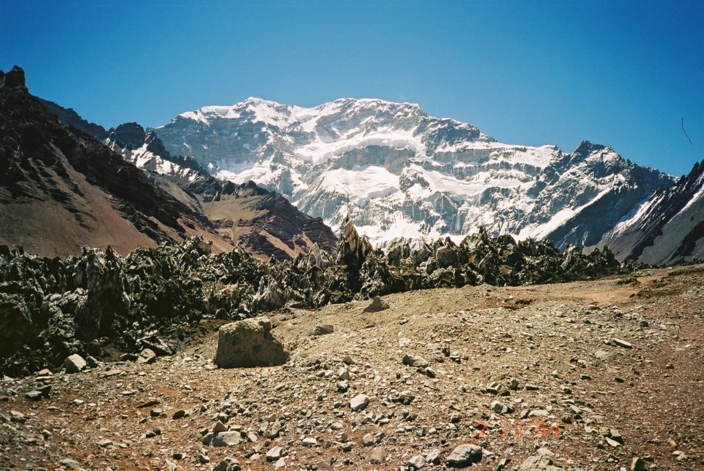 South Face Aconcagua from Plaza Franza