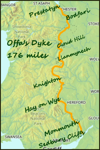 Offas Dyke map