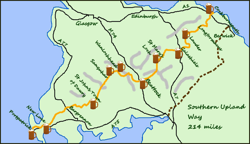 Southern Upland Way map