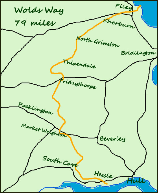 Wolds Way map