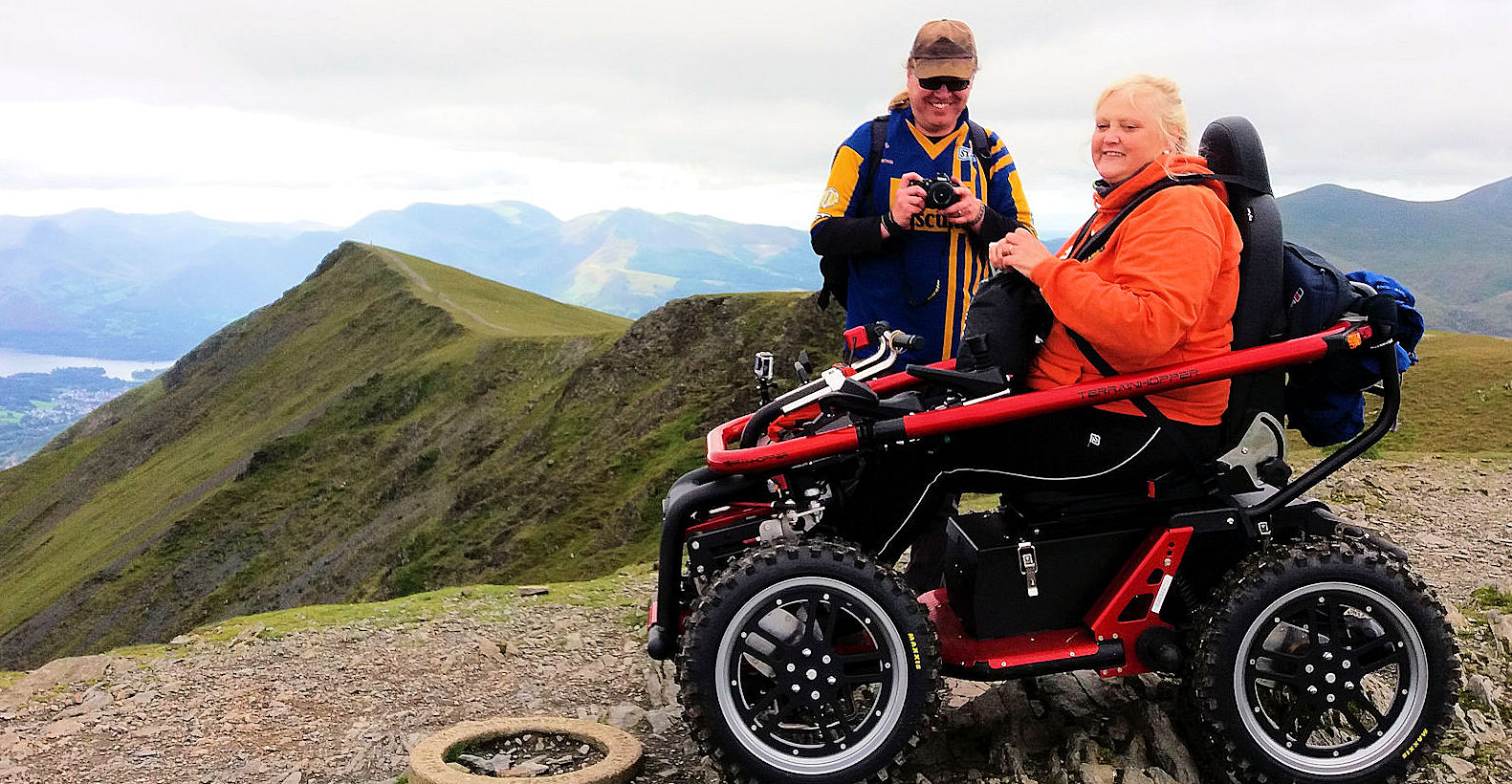 Debbie & Andy on the summit of Blencathra. Access is for all.